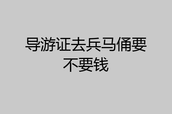 导游证去兵马俑要不要钱