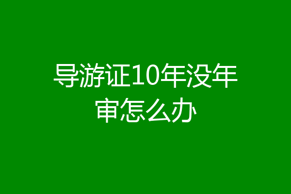 导游证10年没年审怎么办