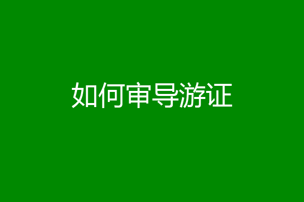 如何审导游证