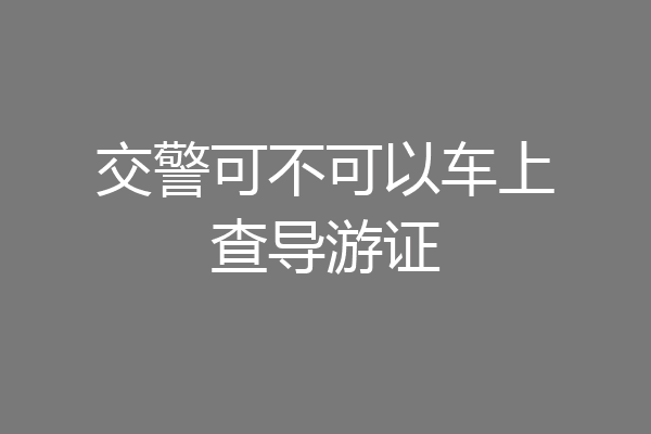 交警可不可以车上查导游证
