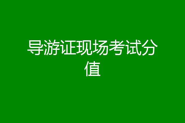 导游证现场考试分值