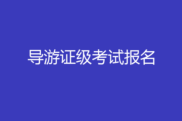 导游证级考试报名