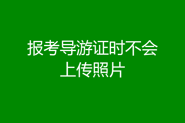 报考导游证时不会上传照片