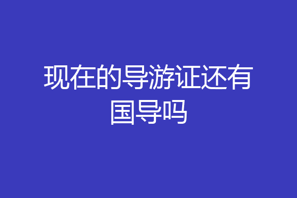 现在的导游证还有国导吗