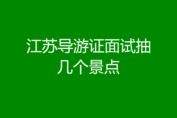 江苏导游证面试抽几个景点