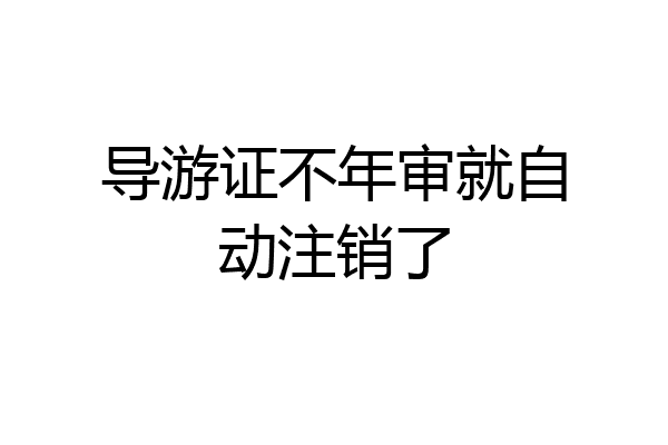 导游证不年审就自动注销了