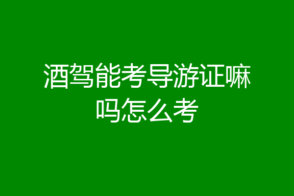 酒驾能考导游证嘛吗怎么考
