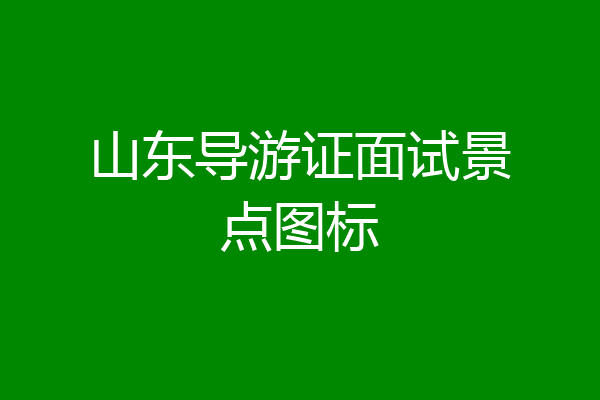 山东导游证面试景点图标