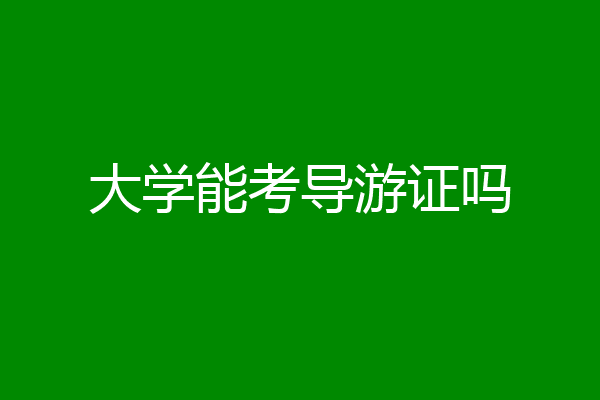 大学能考导游证吗