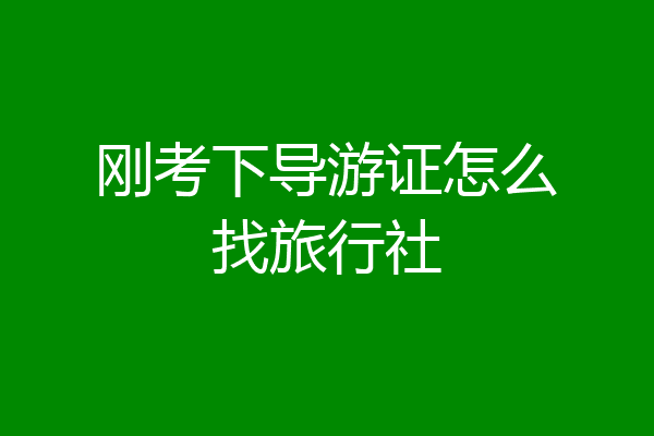 刚考下导游证怎么找旅行社