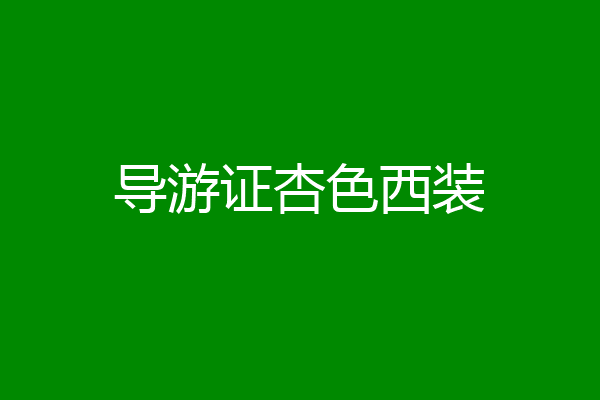 导游证杏色西装