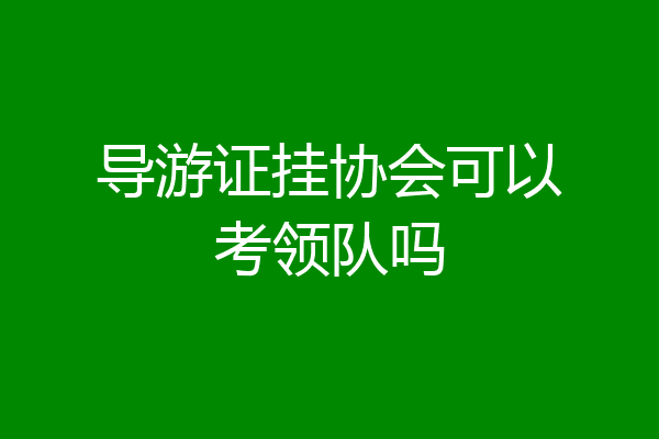 导游证挂协会可以考领队吗