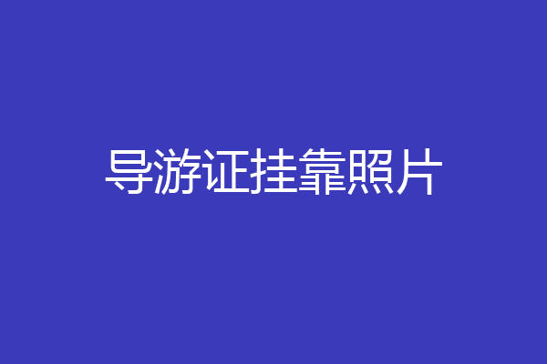 导游证挂靠照片