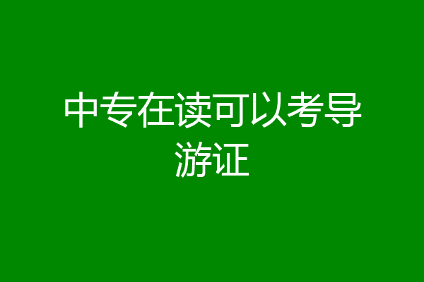中专在读可以考导游证