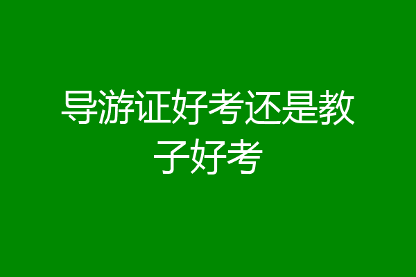 导游证好考还是教子好考