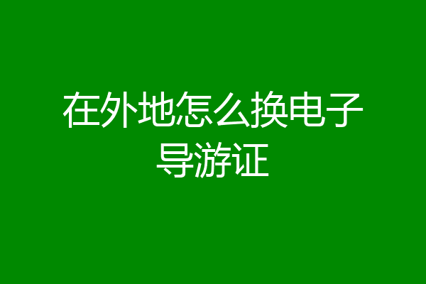 在外地怎么换电子导游证