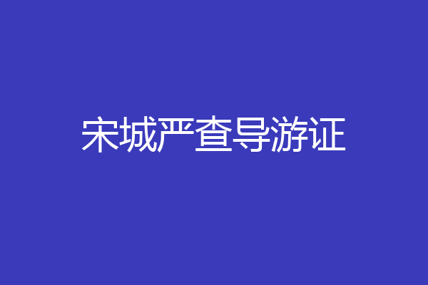 宋城严查导游证