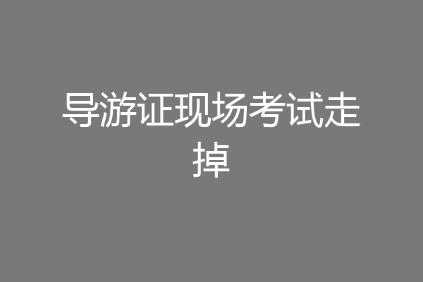 导游证现场考试走掉