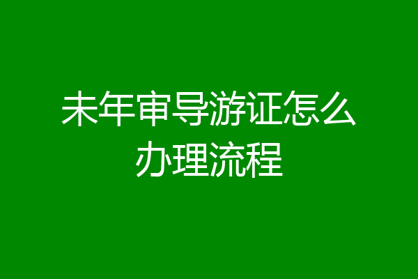 未年审导游证怎么办理流程