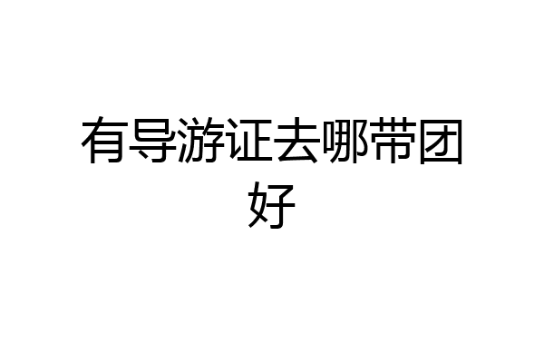 有导游证去哪带团好