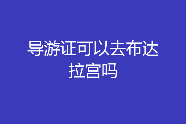 导游证可以去布达拉宫吗