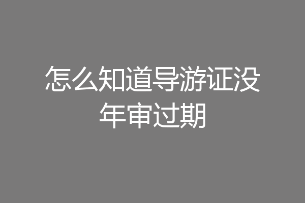 怎么知道导游证没年审过期