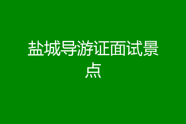 盐城导游证面试景点