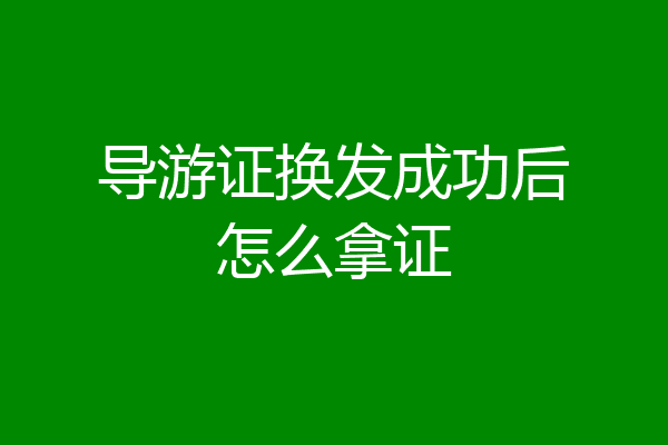 导游证换发成功后怎么拿证