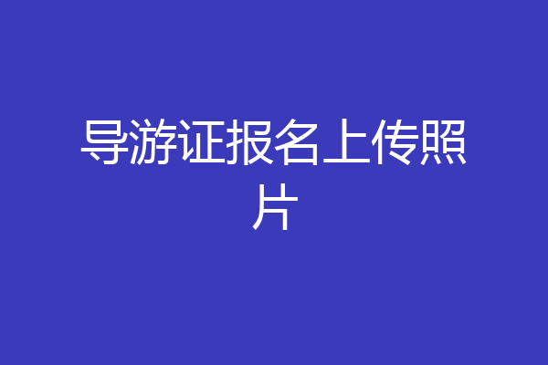 导游证报名上传照片