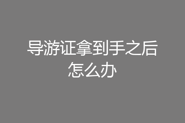导游证拿到手之后怎么办