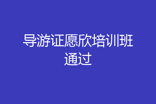导游证愿欣培训班通过