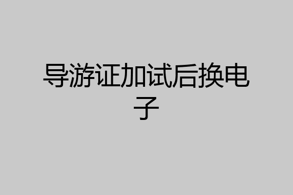 导游证加试后换电子