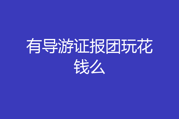有导游证报团玩花钱么