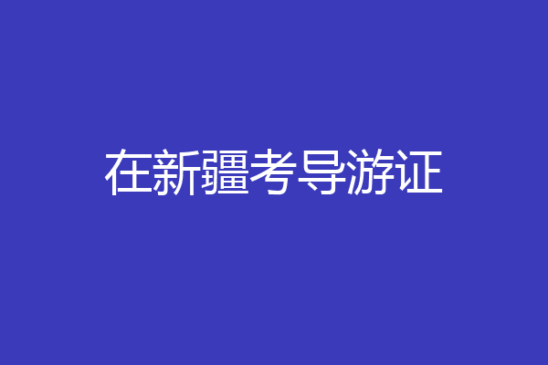 在新疆考导游证