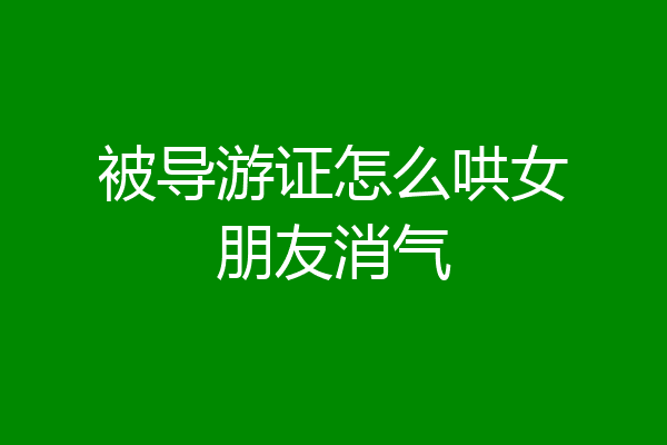 被导游证怎么哄女朋友消气