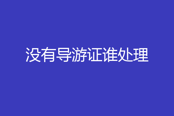 没有导游证谁处理