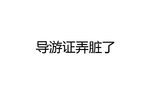 导游证弄脏了