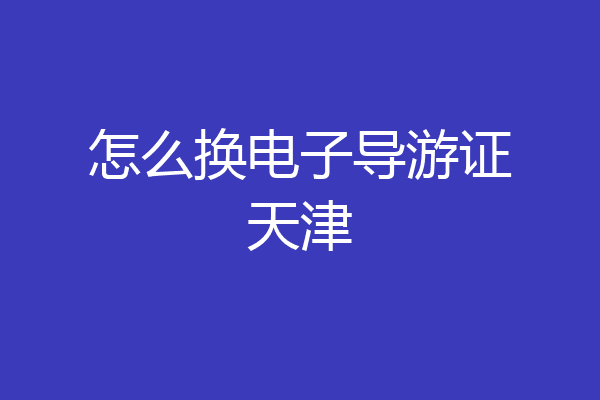 怎么换电子导游证天津