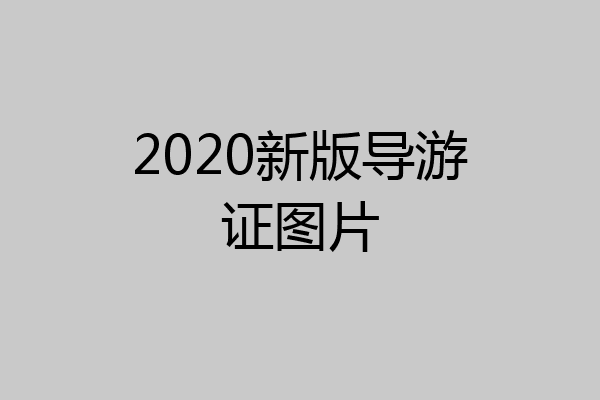2020新版导游证图片