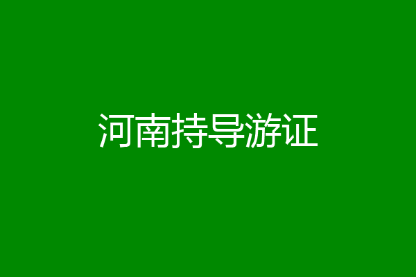 河南持导游证