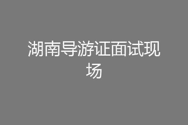 湖南导游证面试现场