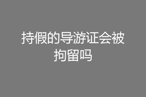 持假的导游证会被拘留吗