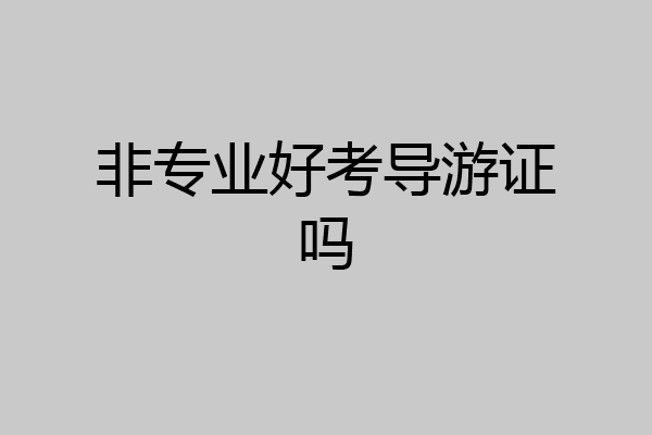 非专业好考导游证吗