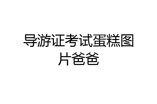 导游证考试蛋糕图片爸爸