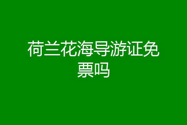 荷兰花海导游证免票吗