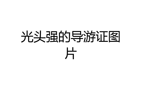 光头强的导游证图片