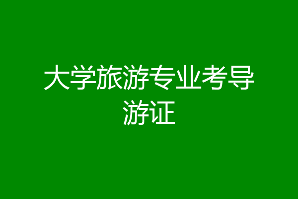 大学旅游专业考导游证