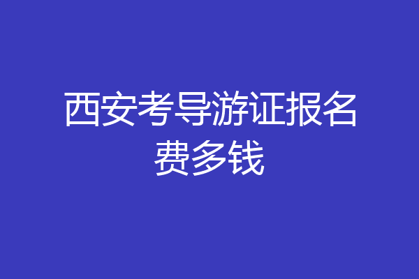 西安考导游证报名费多钱