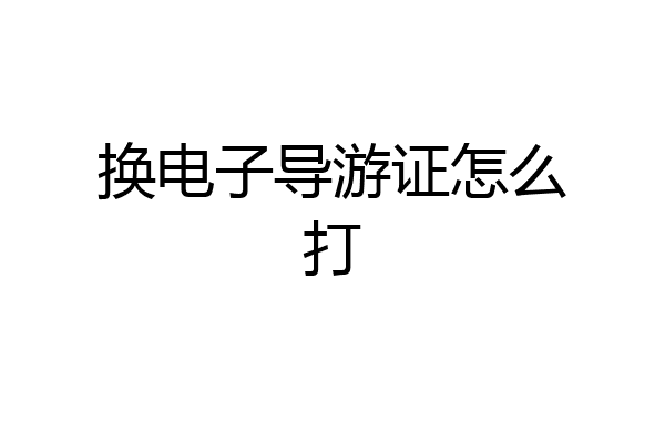 换电子导游证怎么打