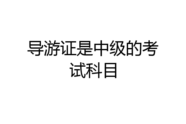 导游证是中级的考试科目